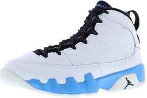 Air Jordan 9 Retro Powder Blue Big Kids' Shoes (FV0143-101, Summit White/Dark Powder Blue/Black)