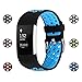 iGK Silicone Replacement Bands Compatible for Fitbit Charge 2, Adjustable Breathable Sport Strap Smartwatch Fitness Wristband with Air Holes Blue Small