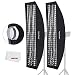 Godox 35x160cm 14"x63" Beehive Honeycomb Grid Strip Softbox Bowens Mount for Studio Flash (2pcs)