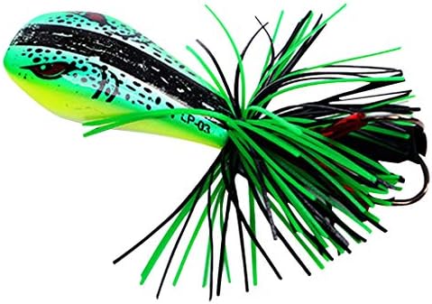 Iusun Topwater Frog Lures Soft Weedless Jumping Fishing Lure Kit 90mm 10g Double Strong Hook Jump Action for Bass Pike Snakehead Dogfish Musky