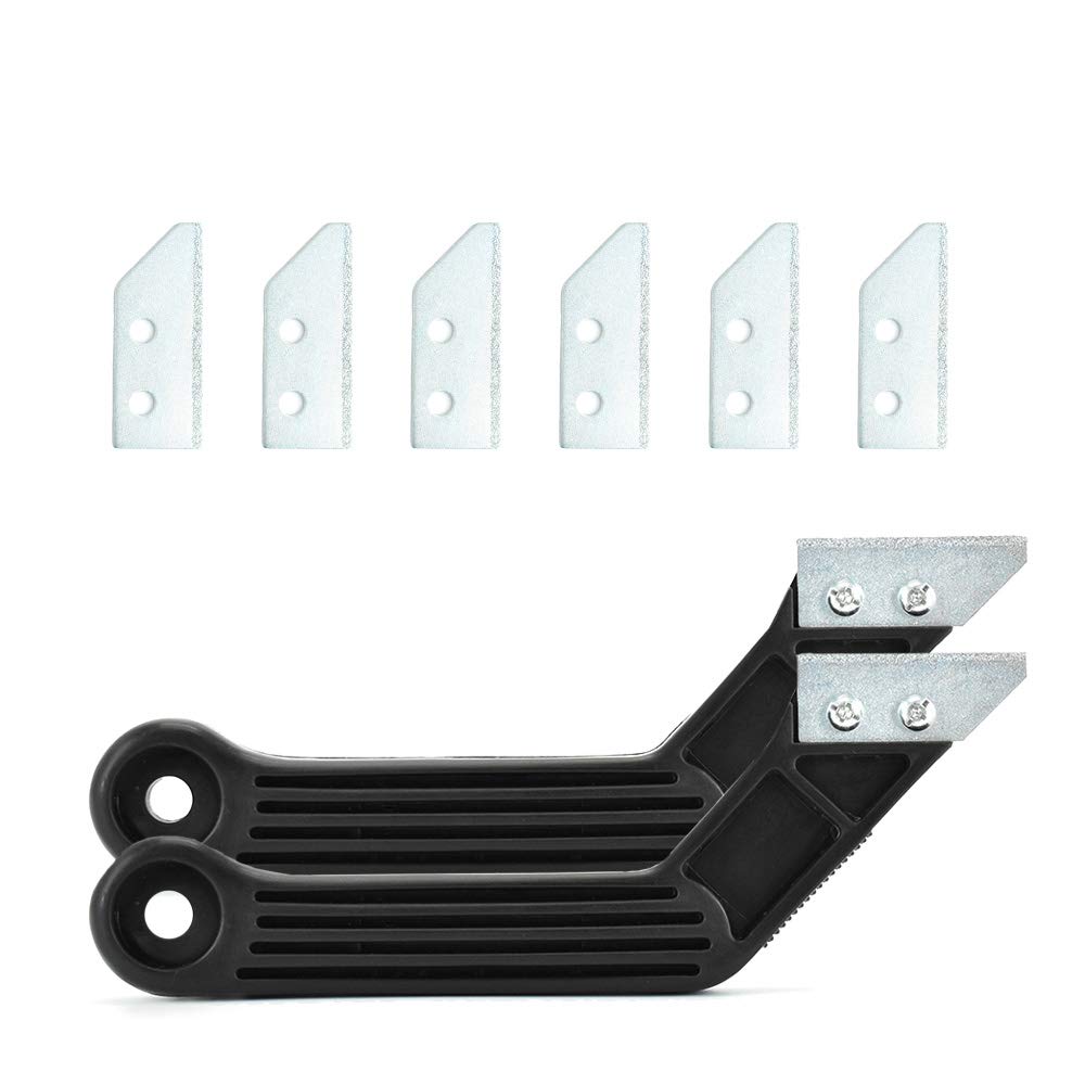 Grout Remover Scraper Cleaner Tool for Floor & Wall Tile Gap 1.6mm Blade Black - 2PCS