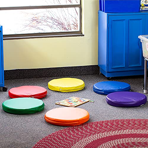 KinderMat Floor Disks/Seats, Story Time Cushions for School Or Home, 16