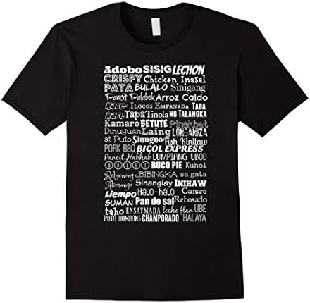 Mens Food of the Philippines Filipino T Shirt Medium Black