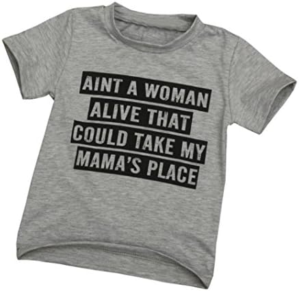 TOOPOOT Baby Boy Short Sleeve T-Shirt Tops Casual Cute Printing Letter T Shirt Tops