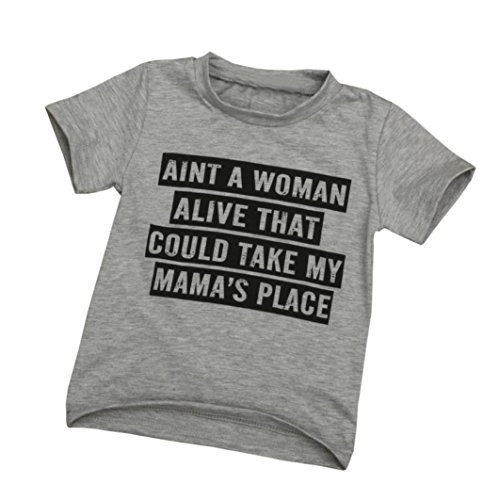 TOOPOOT Baby Boy Short Sleeve T-Shirt Tops Casual Cute Printing Letter T Shirt Tops