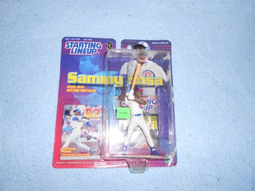 1999 - Hasbro - Starting Lineup - Home Run Record Breaker - MLB - Sammy Sosa - Chicago Cubs - Baseball Sports Figure - w/ Exclusive Trading Card & Poster - Limited Edition - Collectible by Full 90