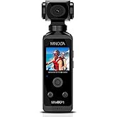 Minolta 4K Ultra HD Pocket Camcorder – WiFi Enabled Action Camera with 16MP Photos, 170° Wide Angle Lens, 270° Rotating Head, Slow Motion, 1.3-inch Display - 16GB Card & Waterproof Case (Black)
