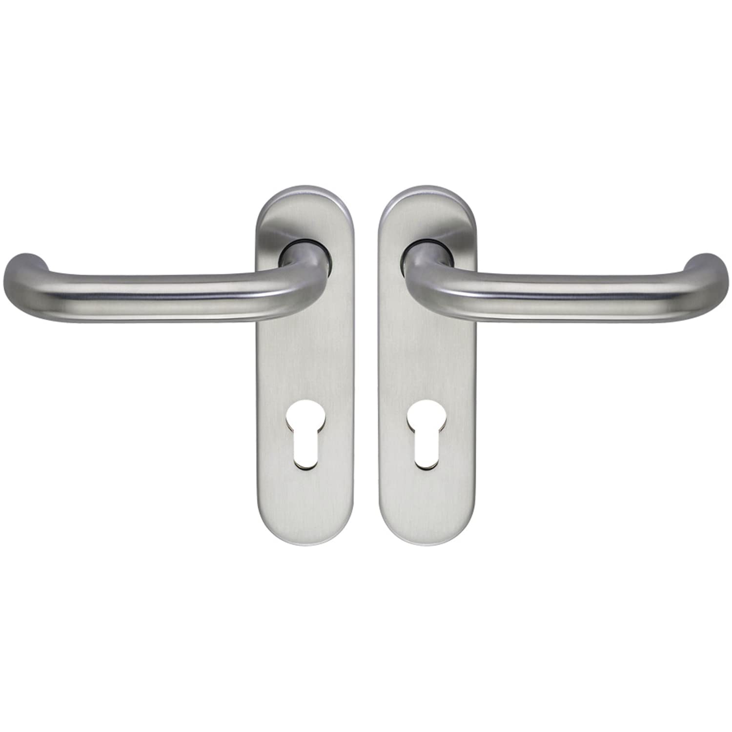 ECO D110/KS Handle Set with Short Plate PZ for Escape Doors, Door Thickness 40-66 mm, Stainless Steel Door Handle