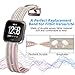 Welltin Bands Compatible with Fitbit Versa/Fitbit Versa 27/Fitbit Versa Lite for Women Men, Breathable Woven Fabric Strap, Quick Release, Adjustable Replacement Wristband for Fitbit Versa Smart Watch
