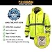 KwikSafety EXTENDED SIZING | PATROL Class 3 Fleece Hoodie | Premium Anti-Pill (No Fuzz Balls) Durable Zipper Construction Work Wear | 360° Hi Vis Reflective ANSI Compliant Safety Jacket | 2XL
