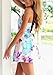 PAKULA Women's Sexy Halter Neck Flora Print Casual Short Dress