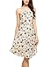 Zeagoo Women Summer Halter Neck Backless Chiffon Floral Print Casual Beach Dress
