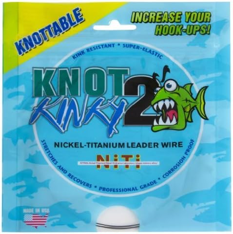 Aquateko NT01615 55-Pound Knot 2 Kinky Nickel-Titanium Leader Wire