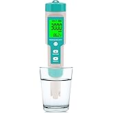 T TESTRUST Pool Salt Tester - Multifunctional 5 in 1 Salinity, PH, TDS, EC, and Temperature Meter, Pool Salinity Testing Kit, Digital Salinity Tester for Swimming Pool,Saltwater, Sea Water, Aquarium