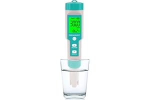T TESTRUST Pool Salt Tester - Multifunctional 5 in 1 Salinity, PH, TDS, EC, and Temperature Meter, Pool Salinity Testing Kit, Digital Salinity Tester for Swimming Pool,Saltwater, Sea Water, Aquarium