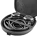 Linkidea Headphones Carrying Case Compatible with Grado SR80/SR80e/SR80i/SR60/SR60i/SR60e/SR225/SR325, Replacement Hard Shell Travel Bag with Cable, Charger Storage (Black)