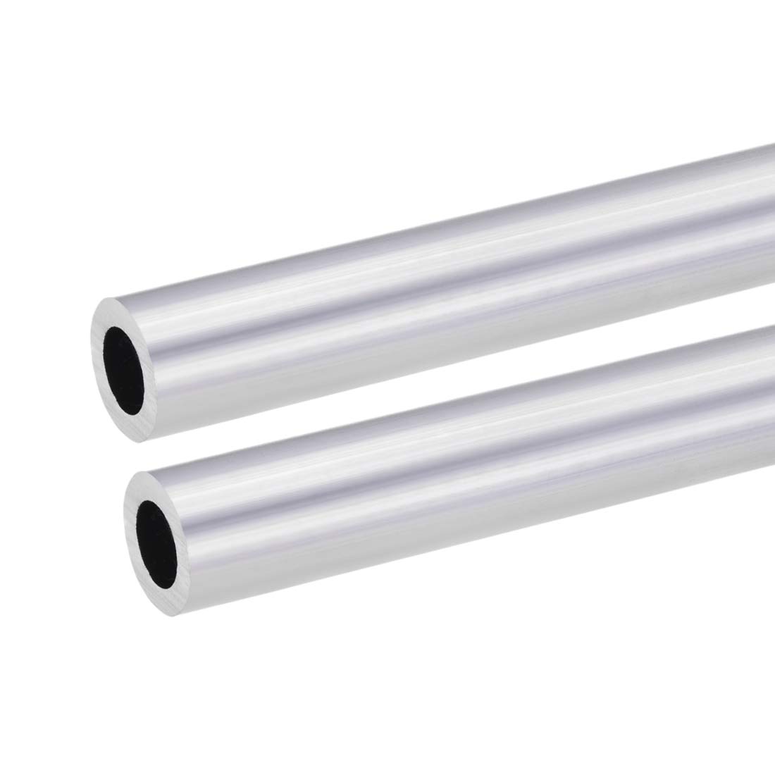 sourcing map 6063 Aluminum Round Tube, 21mm OD 13mm Inner Dia 300mm Length Seamless Straight Tubing 2 Pcs