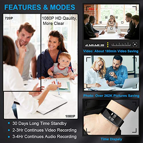 Binrrio Hidden Camera, 1080p HD Spy Camera 32GB Memory Card Body Camera