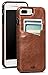 Sena Lugano Wallet, Drop Safe Leather Wallet snap on case for the iPhone 8 Plus & 7 Plus - Cognac