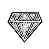 Riverbyland Iron On Patches with Hot Fix Rhinestone Diamond Pack of 5