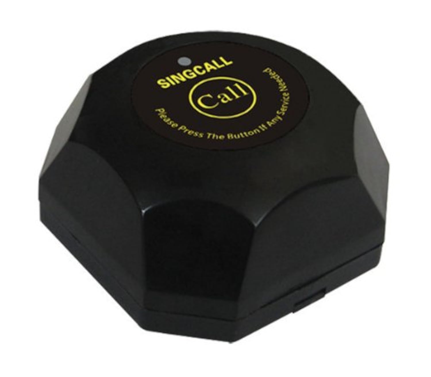 SINGCALL Wireless Calling System,Black Single Call Button,Guest Call Waiter System APE560
