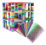 Premium Big Briks 24 Color Baseplate Tower Construction Set - 192 Pack Bundle - Compatible with All Major Large Size Brands – Large Pegs Only