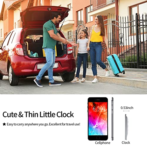 KANBIT Small Digital Travel Alarm Clock Battery Operated, Portable