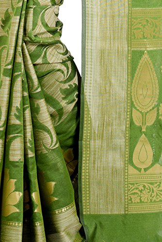 Chandrakala Women's Cotton Silk Banarasi Saree with Unstitched Blousepiece - Image 9