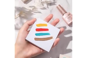 QIANSHAN 50 Sheets Disposable Nail Art Palette Papers, Double Side Gel Nail Polish Palette Paper, Portable Waterproof Nail Art Drawing Makeup Palette Nail Polish Color Mixing.2.9x2.9 Inch