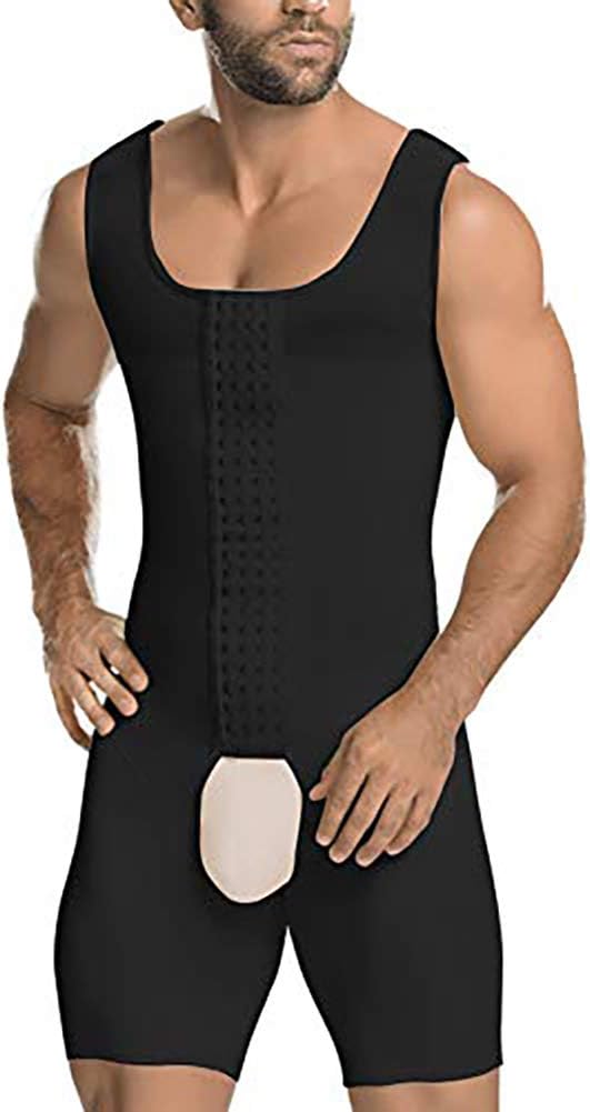 YUWEN Men's Shapewear Workout Body Shaper Abdomen Control Slimming Bodysuit Butt Lifter Compression Romper