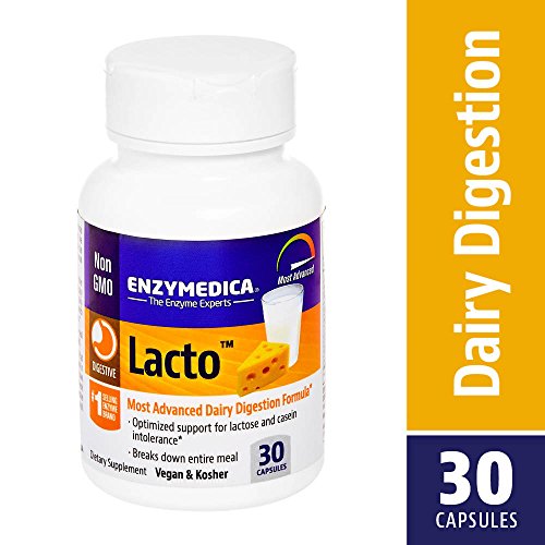 Enzymedica - Lacto, Most Advanced Dairy Digestive Enzyme Formula, 30 Capsules (FFP)