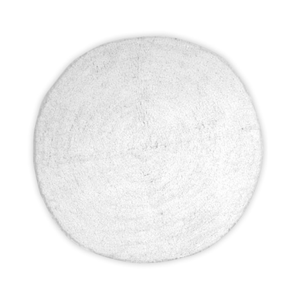Bath mat round 57cm white
