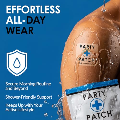 Party Patch Social Lifestyle Patch 12-Pack – Transparent Topical Adhesive for Festivals, Weddings & Active Events – Water-Resistant & Skin-Safe – Discreet Celebration Essential (12 Count)