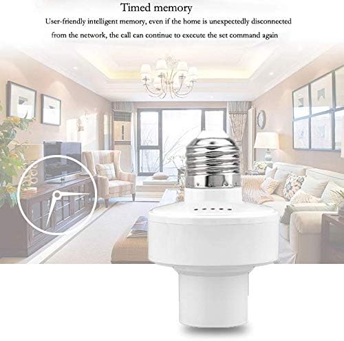 SOLE HOME Adaptador inteligente para bombilla WiFi E26E27 adaptador de bombilla LED compatible con Alexa Google Home APPcontrol de voz funcin de temporizador no requiere concentrador