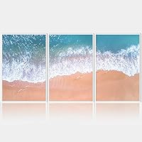 3 Piece Framed Canvas Wall Art Beach Canvas Prints Home Artwork Decoration for Living Room,Bedroom - 16