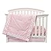 Trend Lab Pinky Sky 3 Piece Crib Bedding Set, Can Be Used As A Blanket Or A Playmat for Tummy Time, Includes Quilt, Fitted Crib Sheet and Skirt