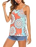 SoTeer Womens Sexy Print Straps Camisoles Tank Tops Vest Cami Blouse