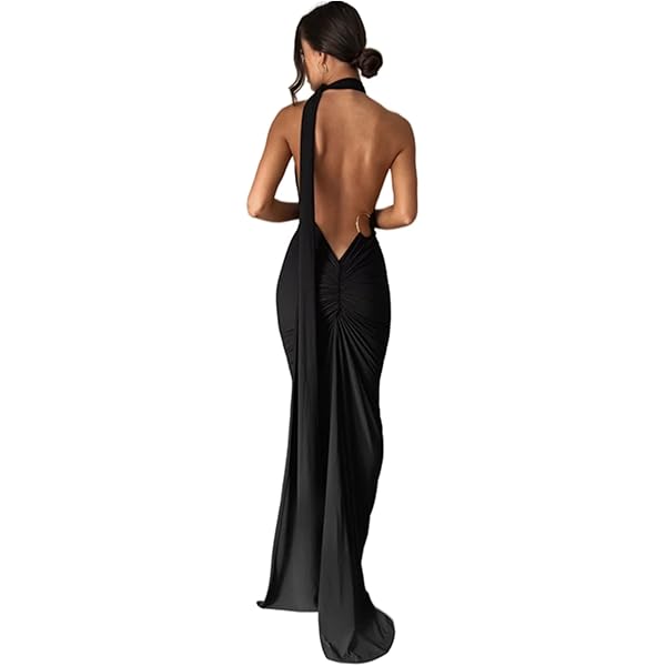 Moda Femenina QS Vestido Largo Brillante Para Mujer - Vestido Maxi