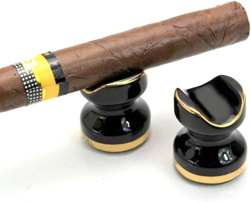 Pocket Cigar Ashtray Holder,2Pcs Portable Ceramic Cigar Holder Stand