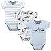 Touched by Nature Unisex Baby Organic Cotton Bodysuits, Dino, 12-18 Months