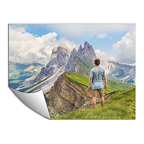  Customized Small Wall Mural with Your Travel Photos, Removable Self-Adhesive Wallpaper for Living Room Bedroom - 36x48 inches