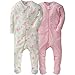 Gerber Girls' 2 Pack Footed Sleeper, Dots/Butterflies, 6 Months