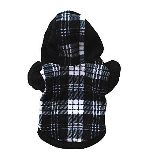 WEUIE Clearance Sale! Puppy Clothes Dog Pet Clothes Hoodie Warm Fleece Puppy Coat Apparel (M, Black) - Thumbnail 4