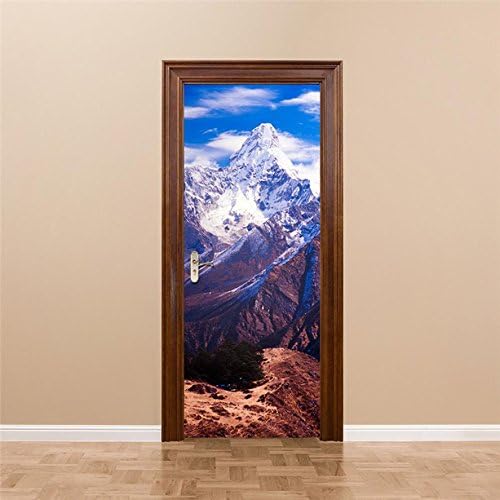 JMHWALL Mount Everest 3D Wall Sticker Art Decor Vinyl Removable Mural Poster Scene Window Door Decoration #,Multi,United States