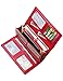 Money Clip Slim Wallet, Minimalist Wallet, Men's&Women's Carbon Fiber Card Case (Red)