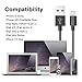 ONSON iPhone Cable,3Pack 8 Inch Short Nylon Braided iPhone Cord Lightning Cable Certified to USB Charging Charger for iPhone 7/7 Plus/6S/6S Plus,SE/5S/5,iPad,iPod Nano 7 (Black White,8 Inch)