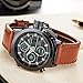 MEGALITH Mens Sports Watches Men Military Waterproof Big Face Analog Digital Designer Brown Leather Wrist Watch