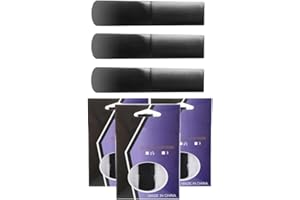 RichVibe 3-Pack Synthetic Saxophone Reeds Alto, Tenor & Soprano Sax and Clarinet Strength 1.5/2.0/2.5, Moisture-Resistant Res