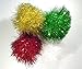 PETFAVORITES Bushy Sparkle Ball Cat Toy, Interactive Glitter Pom Pom Cat Toy Balls for Kittens, 24 Pack.