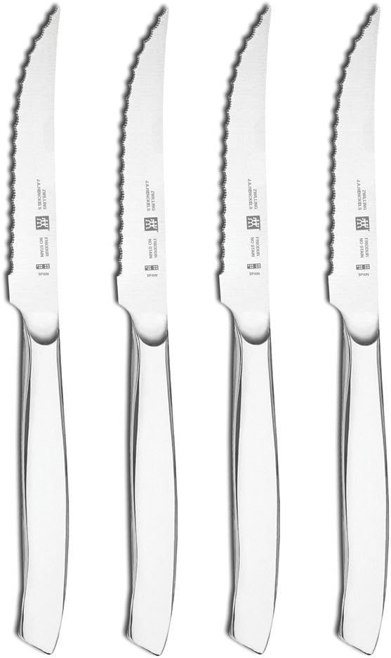 ZWILLING J.A. Henckels Zwilling Accessories Steak Knife Set, 2.3, Stainless Steel: Kitchen & Dining